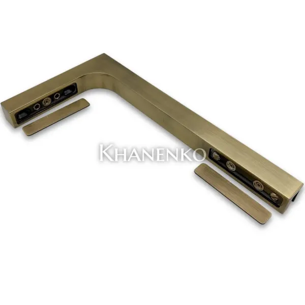 Угловой стабилизатор Диор стена-стекло 90° правый, цвет Бронза FDK-3R BR/BZ