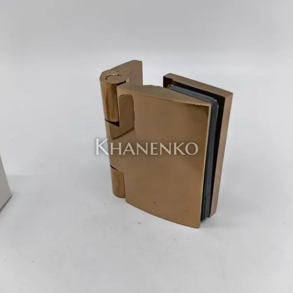 Петля Европа стена-стекло 90° с крышками FDP-118 BR/RG Розовое золото